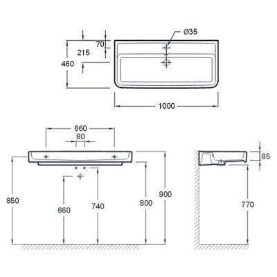 Раковина Jacob Delafon - Replay #1 100x46 (E4491-00)
