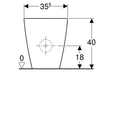 Чаша напольного унитаза Geberit iCon Square (200920000)