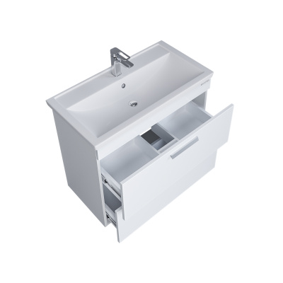 Тумба Grossman напольная "НЕО-80 см" с 2-я ящ. белая (ум.Фостер-80) (108019)