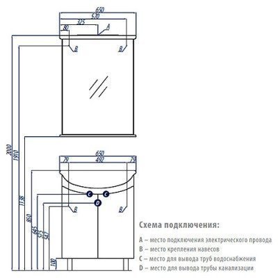 Зеркало AQUATON - Минима 65 (1A000502MN010) Зеркало AQUATON - Минима 65 (1A000502MN010)