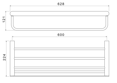 Полка для полотенец AQUATEK ЛИРА (AQ4415CR)