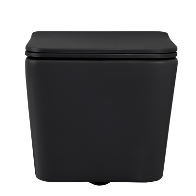 Унитаз ABBER Rechteck подвесной черный матовый, безободковый (AC1201MB)