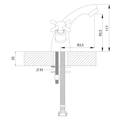 Смеситель Rossinka для раковины (H02-61)