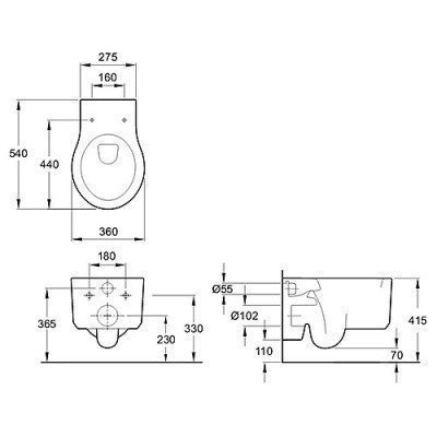 Унитаз подвесной Jacob Delafon - Formilia Viragio (E4773-00)