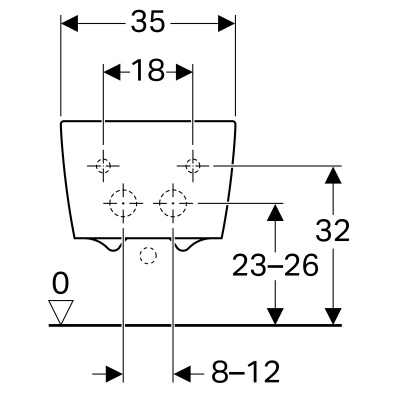 Биде подвесное Geberit 
iCon Square
 (231910000)