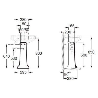 Керамический пьедестал Roca - Carmen (3370A0000)