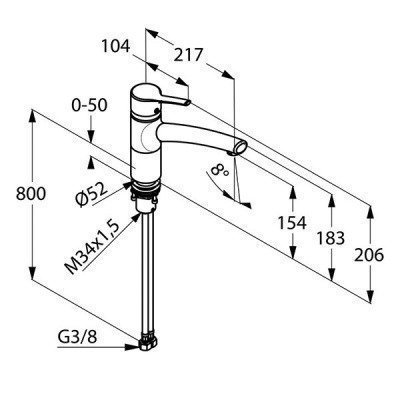 Смеситель для кухни Kludi - TRENDO (335780575) Смеситель для кухни Kludi - TRENDO (335780575)