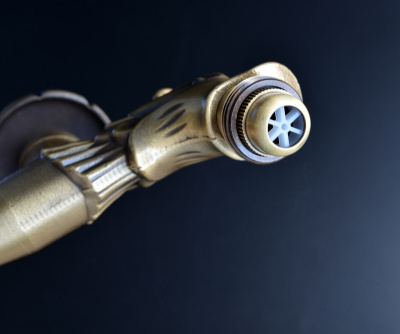 Сливной латунный кран для хамама (насадка-«рассекатель») бронза (21600)