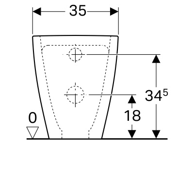 Унитаз напольный, безободковый Geberit Acanto (500.602.01.2)