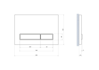 Кнопка Cersanit BLICK пластик белый (64113)