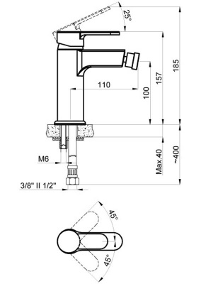 TEVIS Смеситель для биде (AZ-15496601)