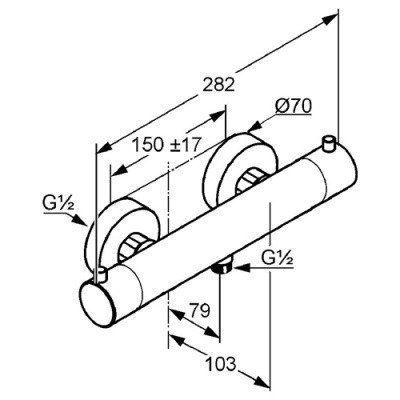 Смеситель для душа Kludi - Objekta (352000538)