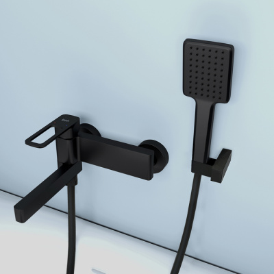 Смеситель для ванны, черный, Slide, IDDIS (SLIBL00i02)