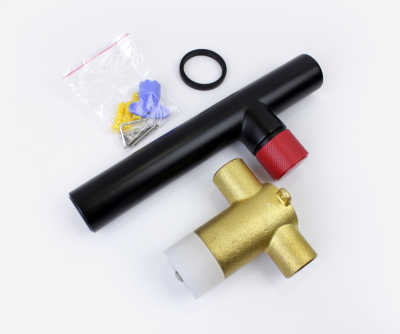 Смеситель настенный AVANTGARDE черный/красный (2021RH)