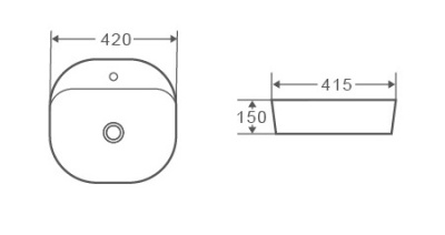 Раковина GR-3028 (420*415*150) (GR-3028)