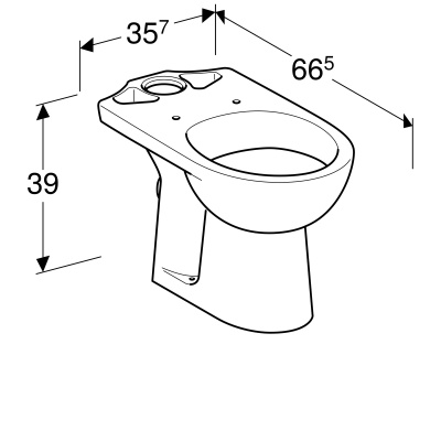 Чаша напольного унитаза Geberit Renova (203820000)