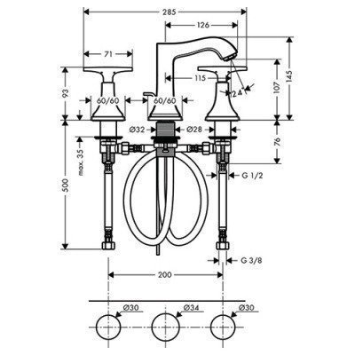 Смеситель для раковины Hansgrohe - Metropol Classic (31306000)