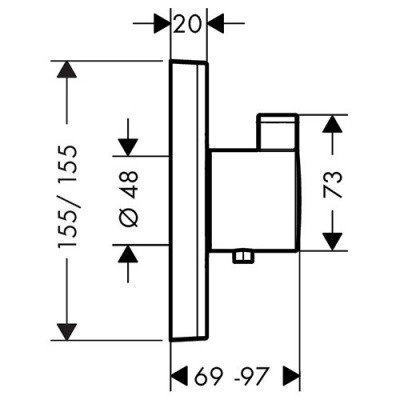 Термостат Hansgrohe - ShowerSelect Highflow (15760000)