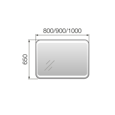 Зеркало 1Marka Eco 80 (У52208)