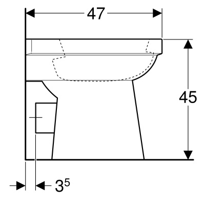 Унитаз напольный Geberit Renova Comfort (218510000)