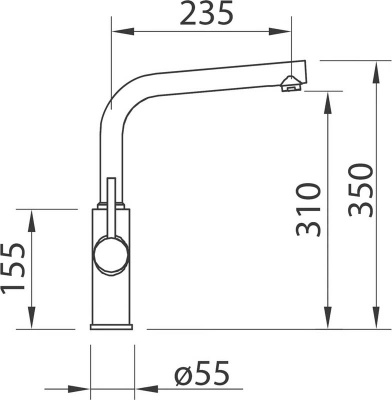 Смеситель Clever Caiman для кухонной мойки (61237)