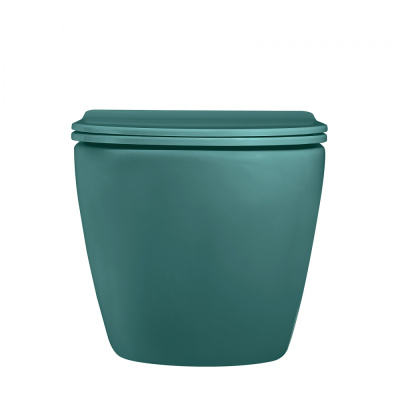 Унитаз ABBER Bequem подвесной темно-зеленый матовый, безободковый (AC1101MBG)