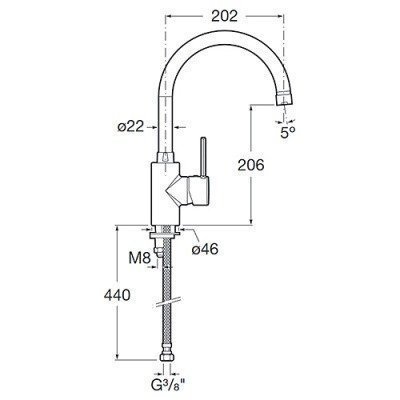Смеситель для кухни Roca - Targa (5A8460C0M) Смеситель для кухни Roca - Targa (5A8460C0M)