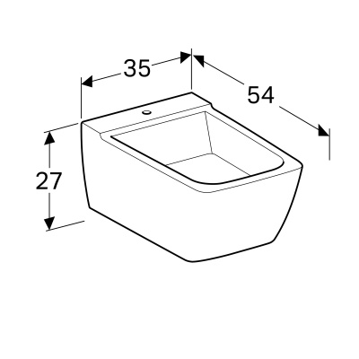 Биде подвесное Geberit 
Xeno²
 (500.501.01.1)
