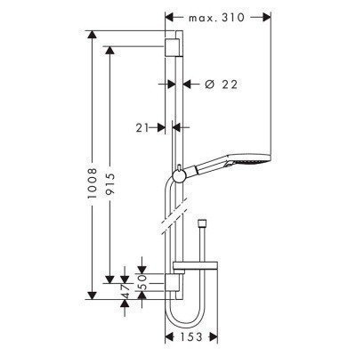Душевой гарнитур Hansgrohe - Raindance Select S (27667000)