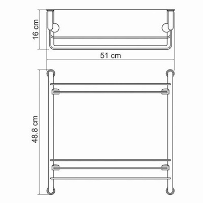 K-2022 Полка стеклянная двойная (K-2022)