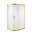Душевое ограждение NG-6421-08 GOLD (120*80*195) полукруг, раздвиж, проф.ЗОЛОТО, стекло ПРОЗР (6мм) (642108111GOLD)