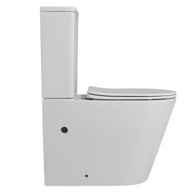 Унитаз ABBER Bequem компакт белый, безободковый (AC1112)