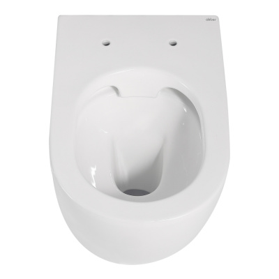 Унитаз ABBER Bequem приставной белый, безободковый (AC1111)