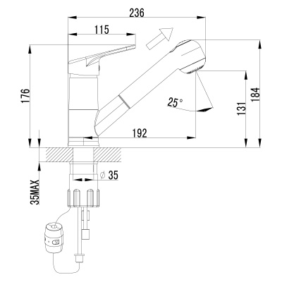 Смеситель Lemark Luna для кухни (LM4150C)