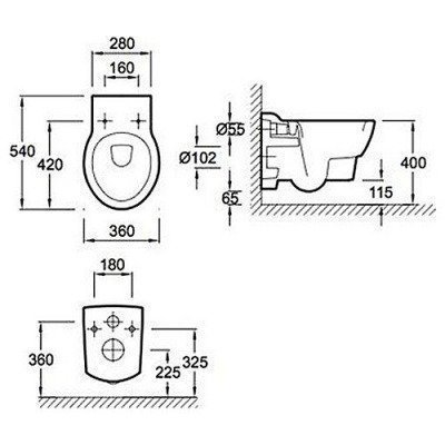 Унитаз подвесной Jacob Delafon - Ove (E1585-00)