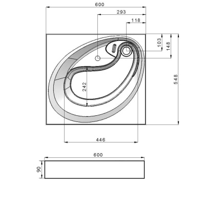 Раковина Grossman "ALVARO" 55 см на стиральную машину (1605501) Раковина Grossman "ALVARO" 55 см на стиральную машину (1605501)