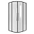 Душ. ограждение NG-6826-34BLACK (90*90*195) полукруг, раздвижная, черный матов, стекло прозрач, 1 место (NG-6826-34BLACK)
