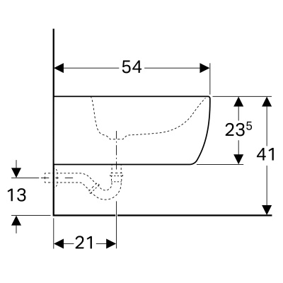 Биде подвесное Geberit 
iCon
 (234000000)