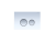 Панель смыва Aquatek Белая,закаленное стекло (клавиша круглая,ободок хром) (KDI-0000028)