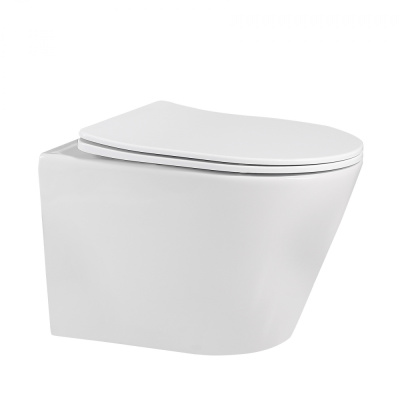 Унитаз ABBER Bequem подвесной белый, безободковый (AC1102)