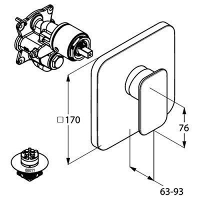Смеситель для душа Kludi - E2 (496550575) Смеситель для душа Kludi - E2 (496550575)