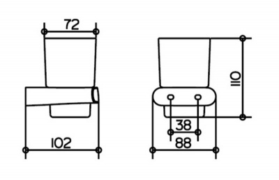Стакан для щеток Keuco Elegance New (11650019000)
