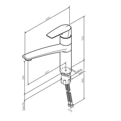 Gem, смеситель для кухни, хром (F90A00000)