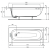 Прямоугольная ванна 170х70 см для встраиваемой установки или для монтажа с панелями Ideal Standard i.life (T475901)