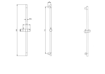 Душевая штанга AQUATEK, матовый черный (AQ2000MB)