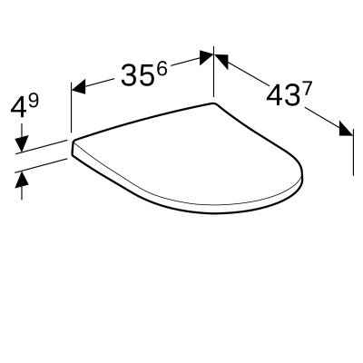 Сиденье Slim унитаза с крышкой Geberit 
Acanto
 (500.604.01.2)