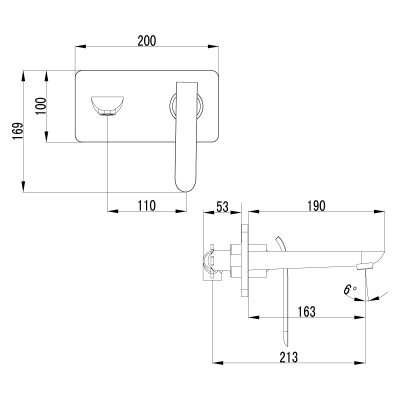 Смеситель Lemark Melange для раковины, встраиваемый (LM4926CW)