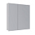 Шкаф зеркальный Lemark UNIVERSAL 80х80 см 2-х дверный, цвет корпуса: Белый глянец (LM80ZS-U)