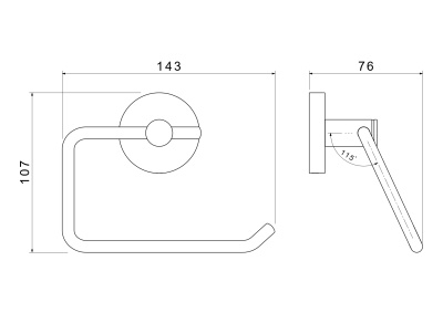 Бумагодержатель квадратный AQUATEK ЕВРОПА (AQ4118CR)