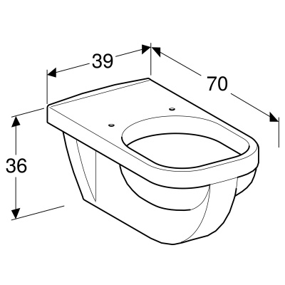 Унитаз подвесной Geberit Renova Comfort Square (208550000)